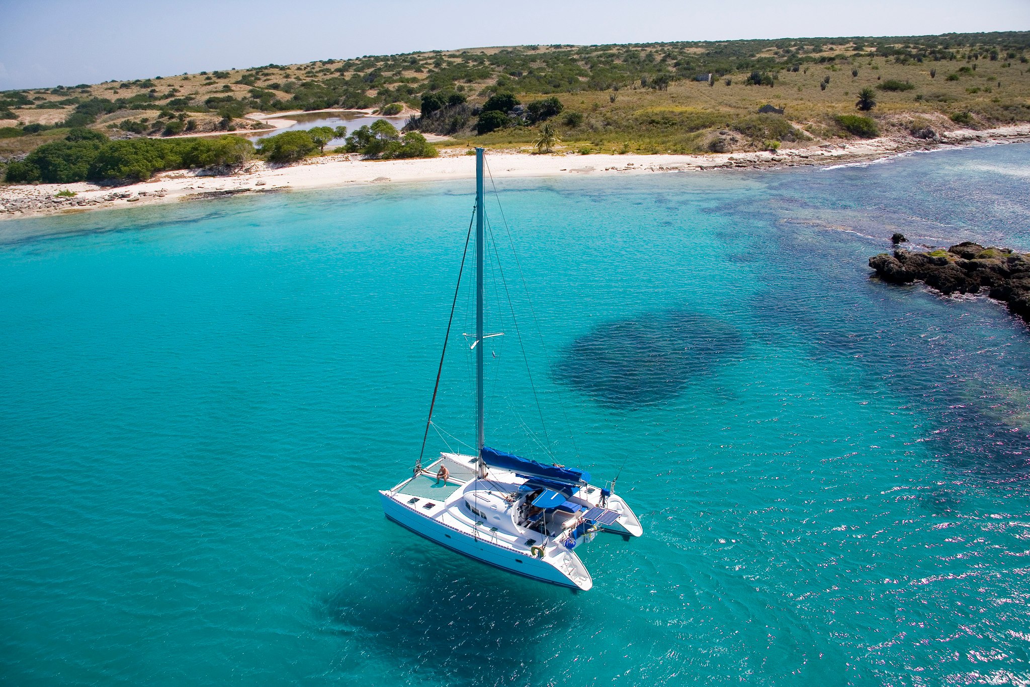 Katamaran in Los Roques